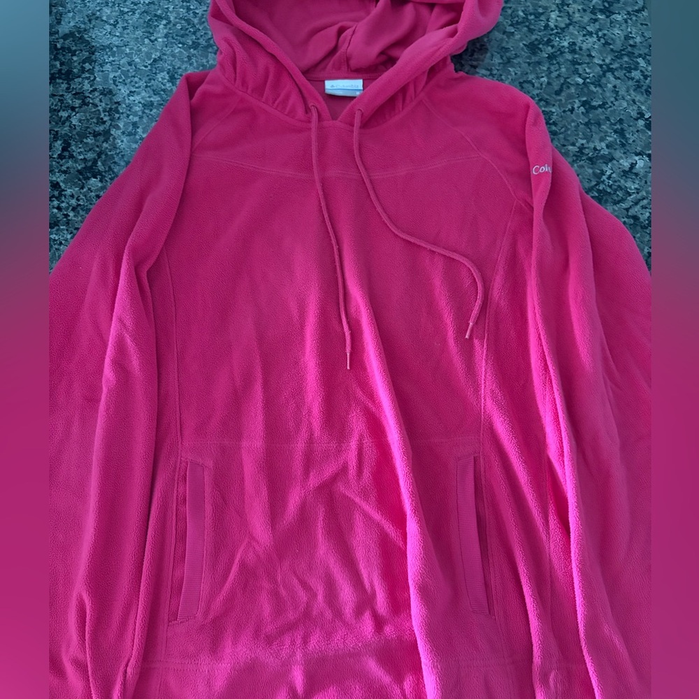 Columbia Hot Pink Fleece Womens Hoodie Medium